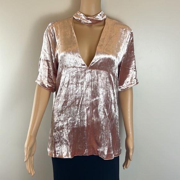 A.L.C. Blaise Pink Velvet Top - Picture 6 of 10